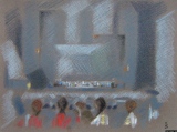 Spectacle dans les carrières - Pastels